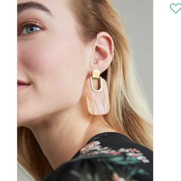 Kate Spade Geo Rectangular Lilac Drop Earrings - Picture 3 of 8